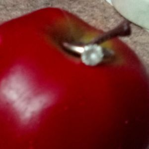 silver engagement ring